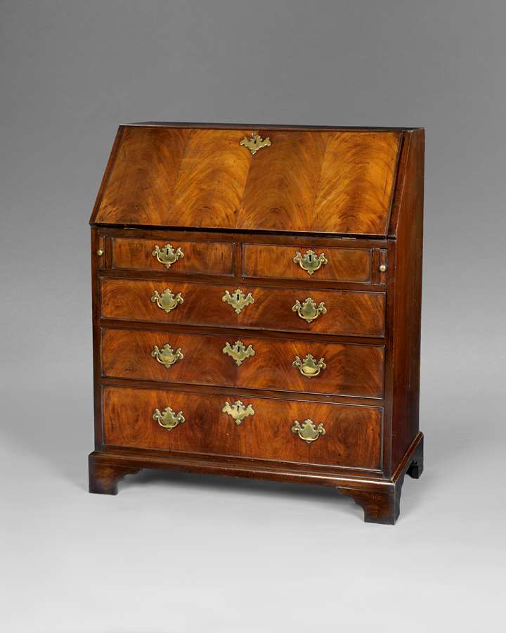 A George II period mahogany bureau
